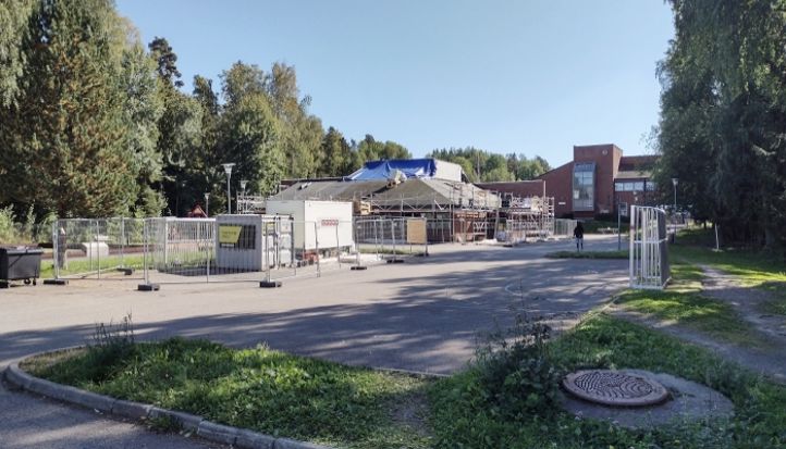 Foto: Thomas Melby Bygging på skolen