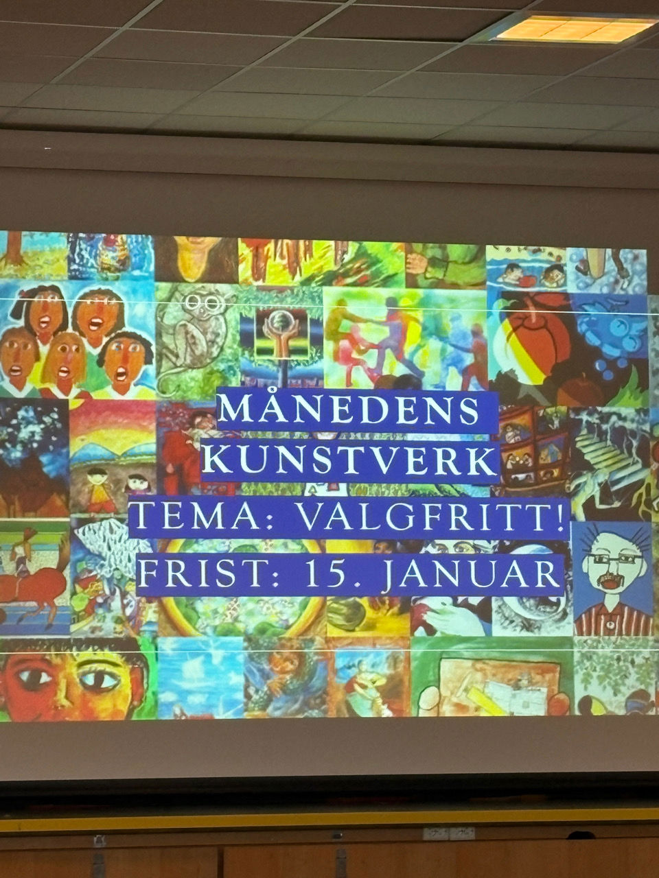 En plakat på en vegg